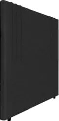 Cabeceira Cama Box Solteiro 90cm Estofada Rama Linho Preto Z04 - Mpoze
