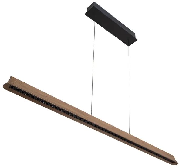 Pendente Led Dimerizavel Preto Madeira 38w 3000k Native