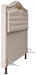 Cabeceira Cama Box Casal 140cm com Tachas Imperial Veludo J02 Bege - M