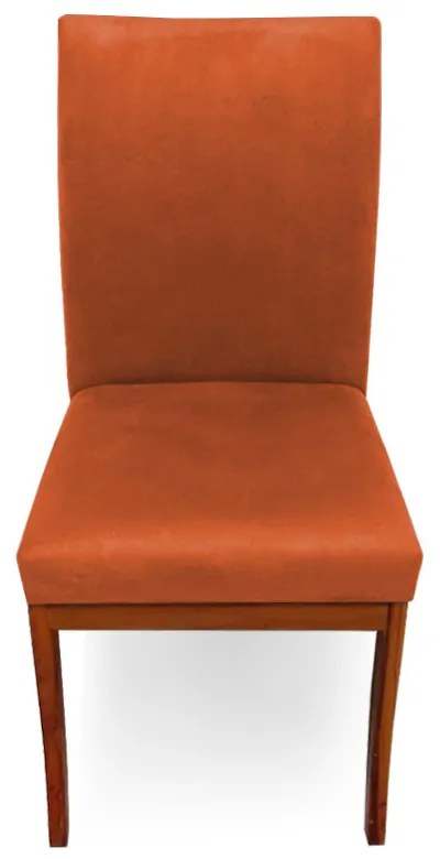 Conjunto 2 Cadeiras Raquel para Sala de Jantar Base de Eucalipto Suede Telha