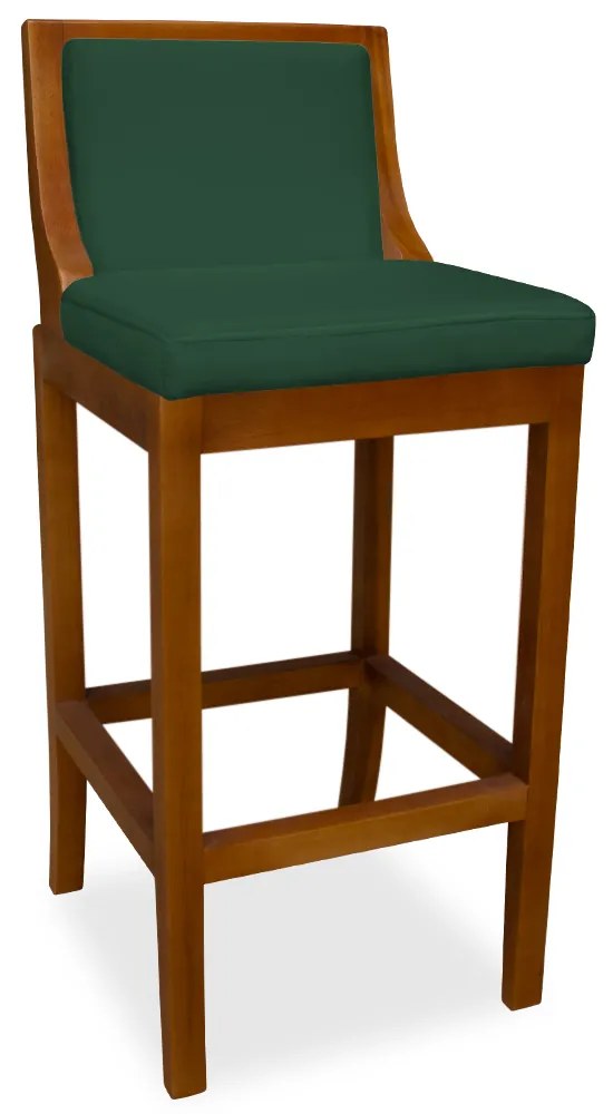 Banqueta Decorativa Josi Veludo Verde Bandeira