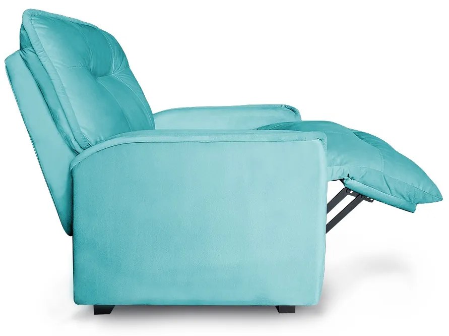Poltrona do Papai Reclinável Orion Suede Turquesa - Sheep Estofados - Água