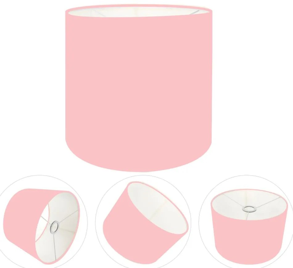 Cúpula abajur e luminária cilíndrica vivare cp-7007 Ø20x22cm - bocal nacional
