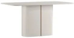 Mesa de Jantar Retangular 160cm 6 Lugares Flex Zuni Off N02 - Mpozenat