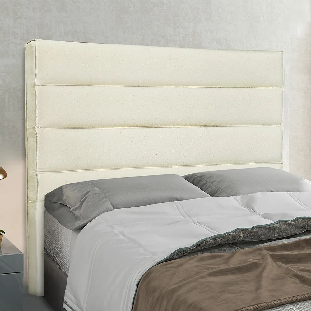 Cabeceira Cama Box Casal 140 cm Arles Linho S04 - D'Rossi - Natural