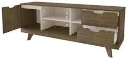 Rack Tv 65 Pol 160cm com 1 Porta Jaina Pinho/Off White A09 - Mpozenato
