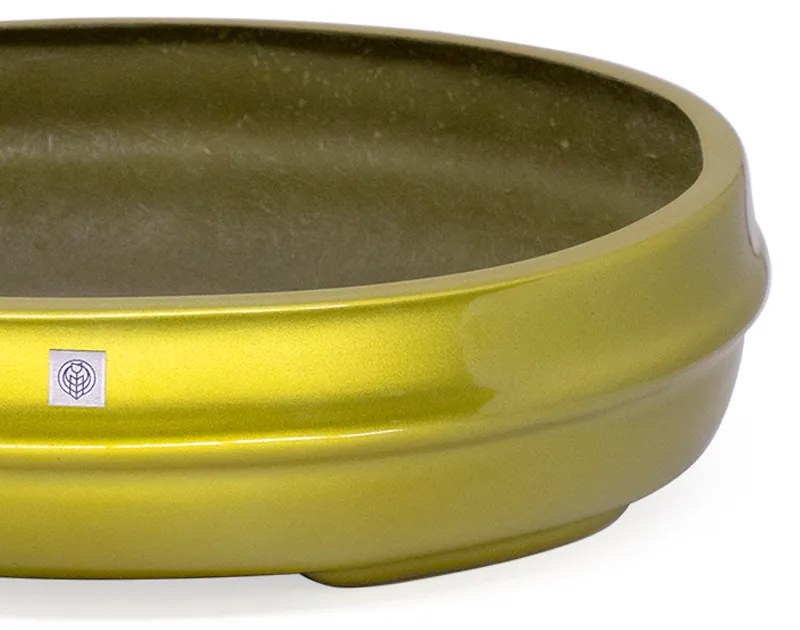 Vaso Bacia Decorativo Osaka Ouro Metal 16x65x52 cm - D'Rossi