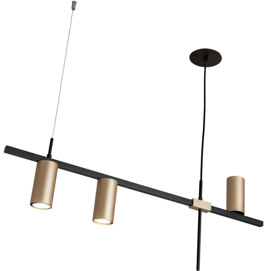 Pendente Sonda 5,7X28X85Cm Focos Assimetricos 3Xmr16 - Usina 16980/3 (AO-F - Azul Oceano Fosco)
