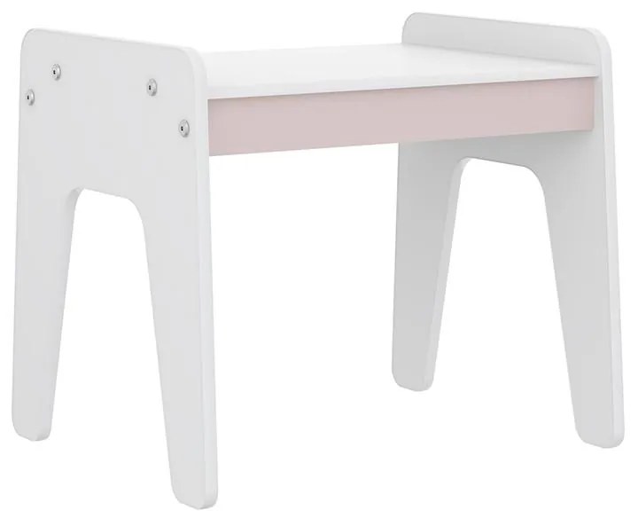 Mesa Infantil Mimo Com Antialérgico Com Tampo - Branco/rosa
