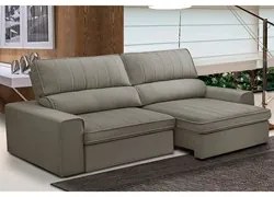 Sofá Retrátil Reclinável 3 Lugares 250cm Macau F05 Veludo Castor - Mpo