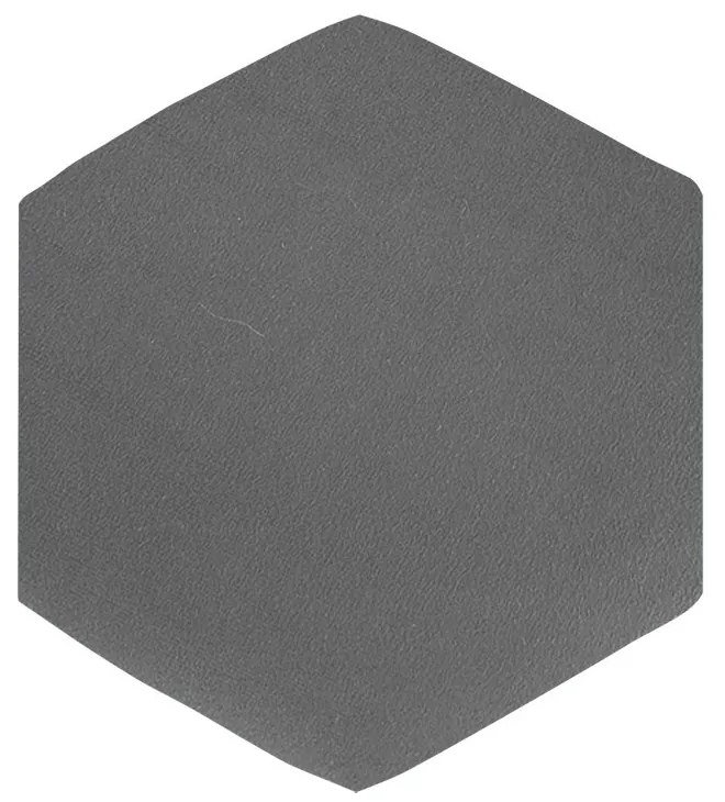 Puff Aramado Hexágono Decorativo Industrial Preto com Suede D03 - D'Rossi - Grafite