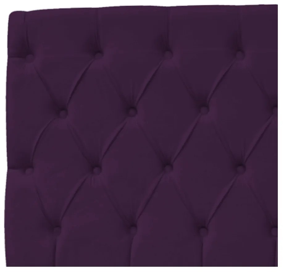 Cabeceira Estofada Liverpool 140 cm Casal Suede Roxo - ADJ Decor
