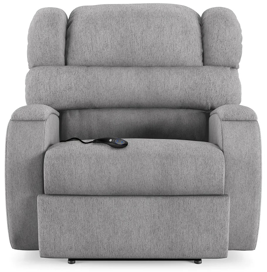 Poltrona do Papai Sala de Cinema Reclinável Kylie Controle Power Elétrico USB Linho Cinza G23