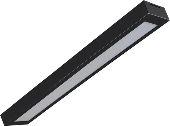 Plafon Led Sobrepor Retangular Preto 36w Valencia