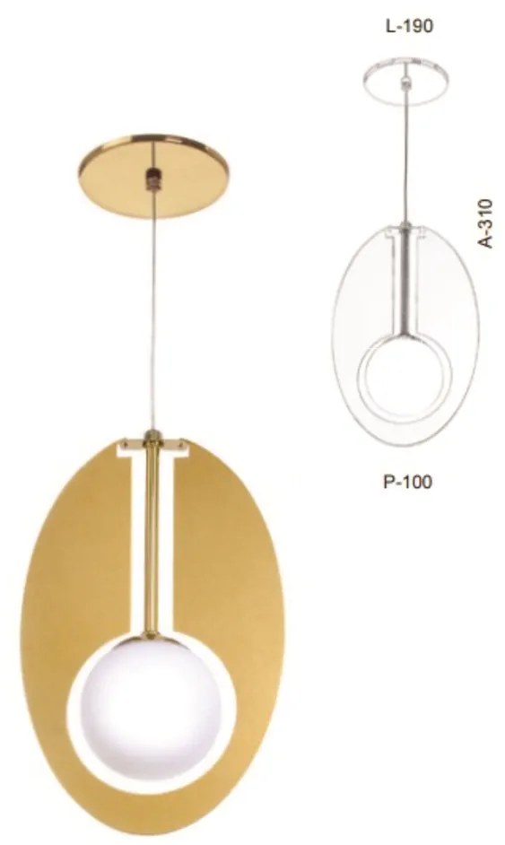 Pendente Globo Corte Laiser 19X10X31Cm Metal E Globo Ø10Cm 01Xg9 |Old... (PRETO, FOSCO (BRANCO))