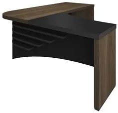 Conjunto Escritório Home Office 3 Peças Mesa em L Corp A06 Charuto/Pre