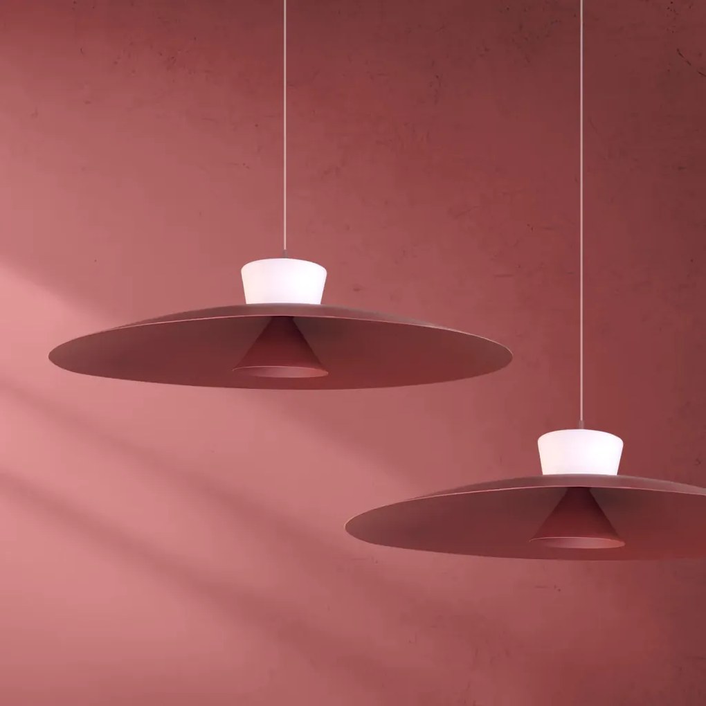 Pendente Rebatedor E Pontual Ø60X30Cm Disco Curvo Alumínio 01Xled 9W 2... (COBRE FOSCO, 220v)