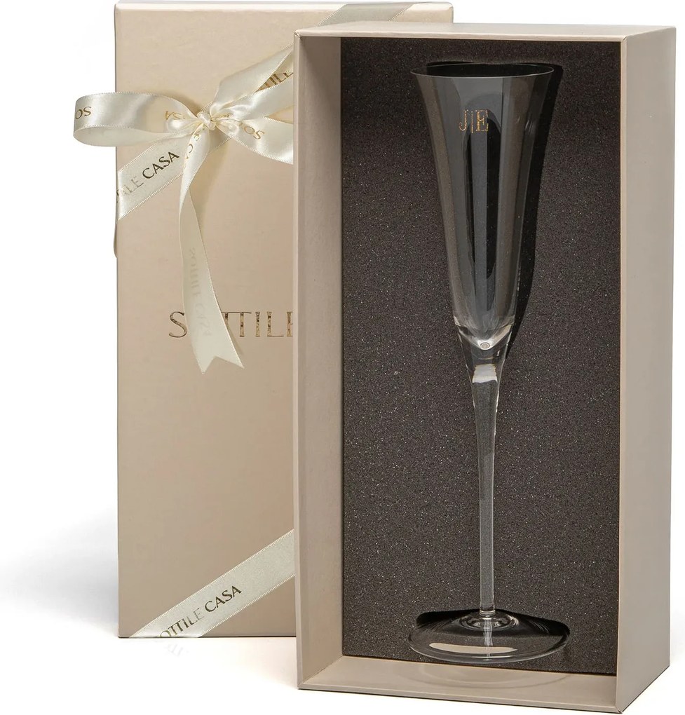 Taça de Cristal Mozart Basic P/ Champagne 150ml c/ Caixa de Presente  Incolor