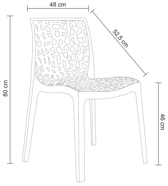 Cadeira Gruvyer Sala de Jantar Branco R02 - D'Rossi