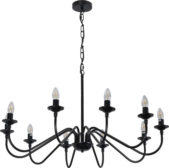 Lustre Metal Preto Colonus