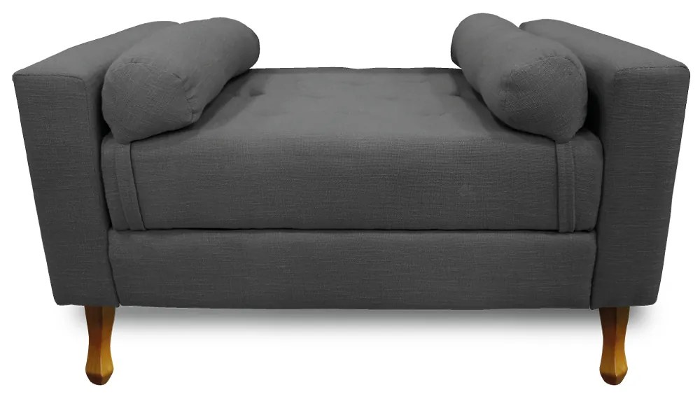 Recamier Félix King Size 195cm Linho Chumbo - ADJ Decor