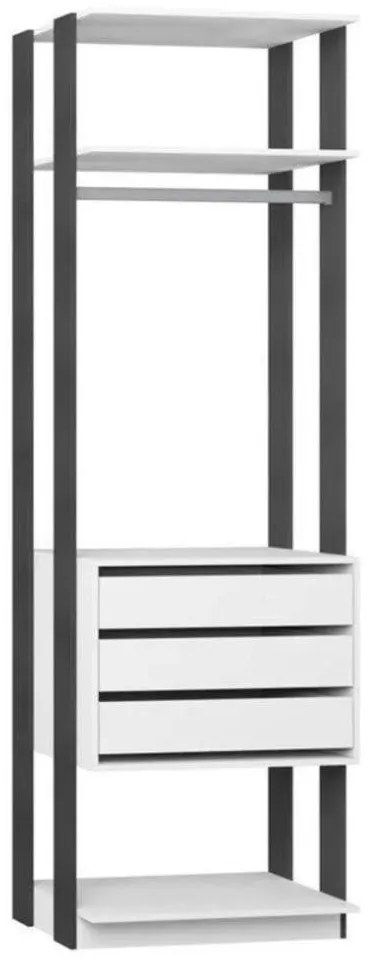 Guarda Roupa Closet Clothes 1004 3 Gavetas - Branco Espresso