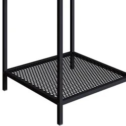 Mesa Lateral 1 Prateleira Estilo Industrial York Hanover/Preto - Artes
