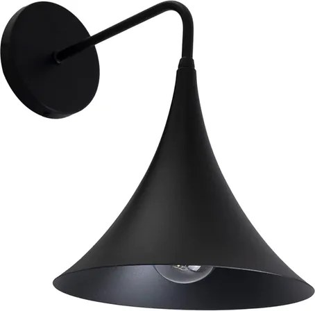 Arandela Alumínio Preto Ip62 Campana Uno