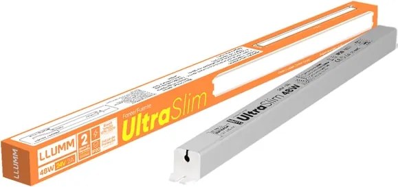 Driver Aluminio Branco 48W 24V 2A Ultra Slim