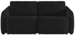 Sofá Cama Casal para Sala 196cm Polska Z08 Veludo Preto - Mpozenato