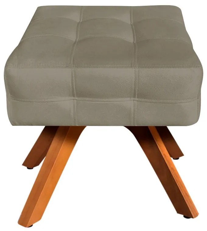 Puff Banqueta Decorativo Giratório MM30 Kit 2 Elisa Suede D03 - D'Rossi - Marrom Rato
