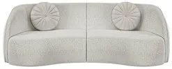 Sofá Decorativo 4 Lugares 318cm com Almofadas e Poltrona Zion M22 Bouc