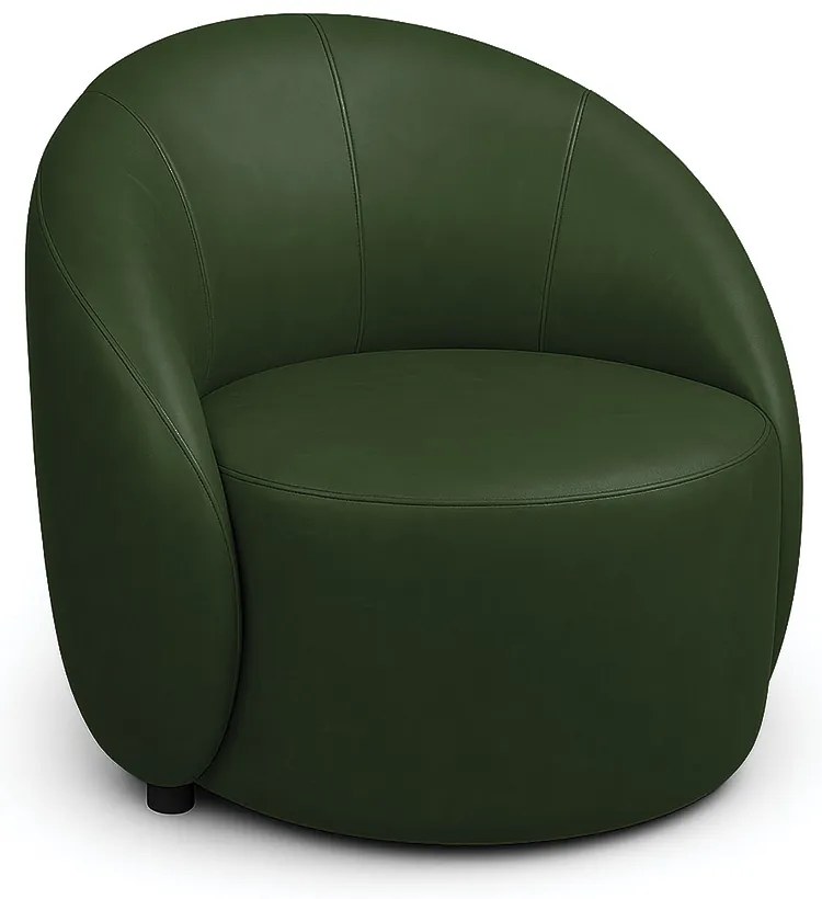 Poltrona Decorativa Orgânica Lua Sintético PU D03 - D'Rossi - Verde