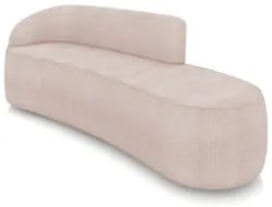 Sofá 4 Lugares 220cm Wendi e Poltrona Steve Boucle Rose I01  - Mpozena