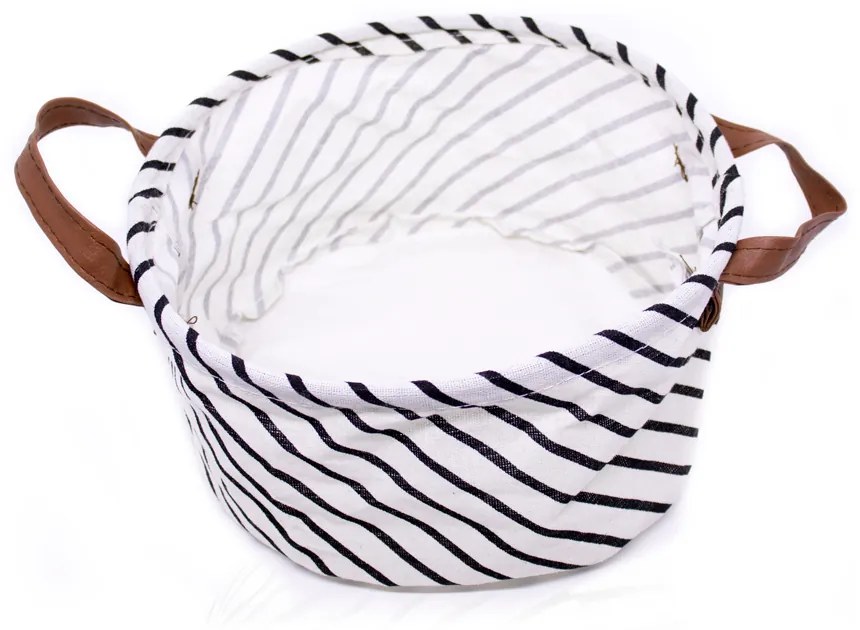 Cesto Decorativo Multiuso Organizador Listrado 15x26x26 cm - D'Rossi