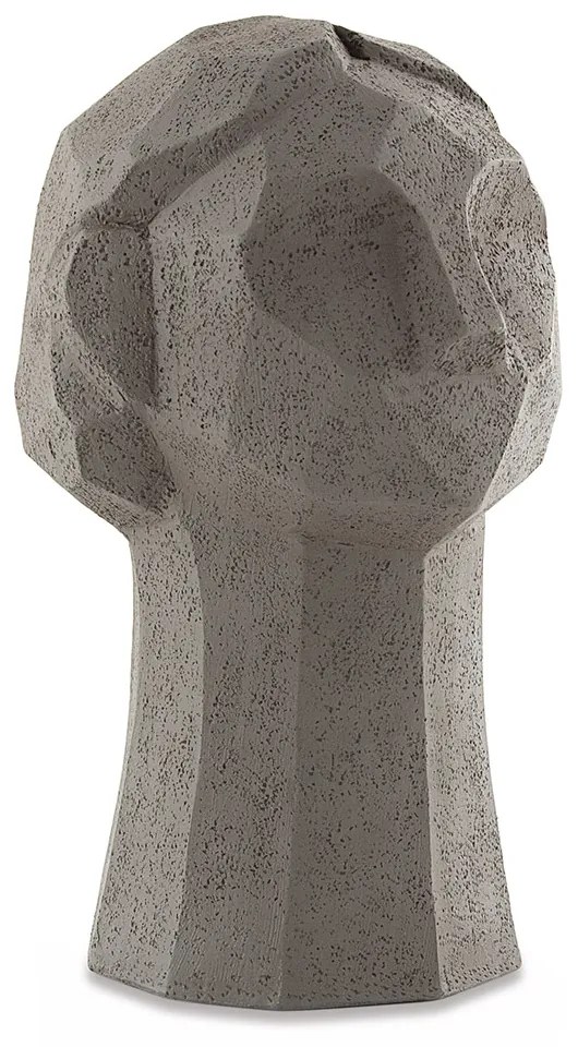 Escultura Decorativa "Rosto" Em Poliresina Cinza 24x15 Cm - D'Rossi