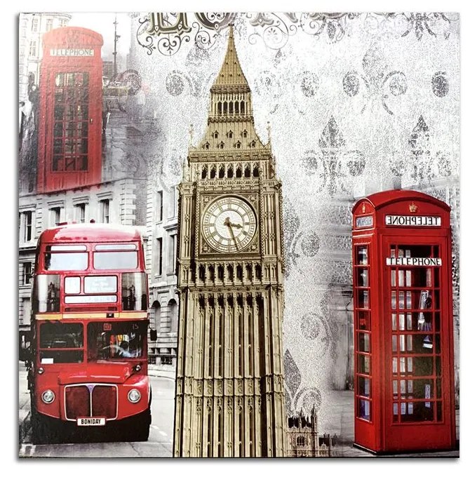 Quado Decorativo Mdf Londres 24x24cm - DRossi - D'Rossi
