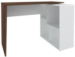 Conjunto Escritório Home Office 4 Peças Look A06 Branco/Ipê - Mpozenat