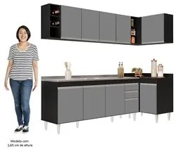Armário de Cozinha Modulado de Canto Esquerdo 5 Peças CP54 com Pia Ino