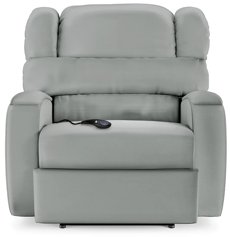 Poltrona do Papai Sala de Cinema Reclinável Kylie Controle Power Elétrico USB PU Cinza G23