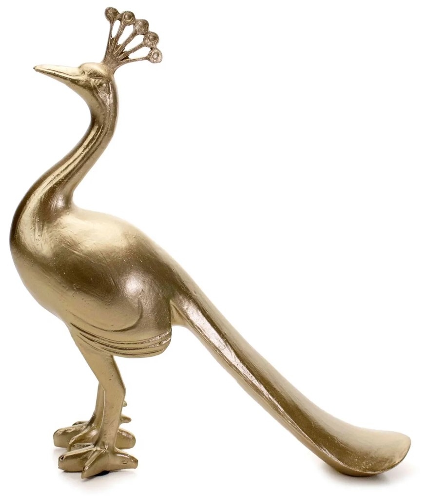 Escultura Decorativa Pavão 25x22 Cm - D'Rossi