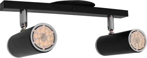 Spot Sobrepor Aluminio Acrilico Dicroica Gu10 Tubo - PRETO