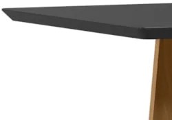 Mesa de Jantar Retangular 160cm 6 Lugares Zuma Ypê/Preto N02 - Mpozena