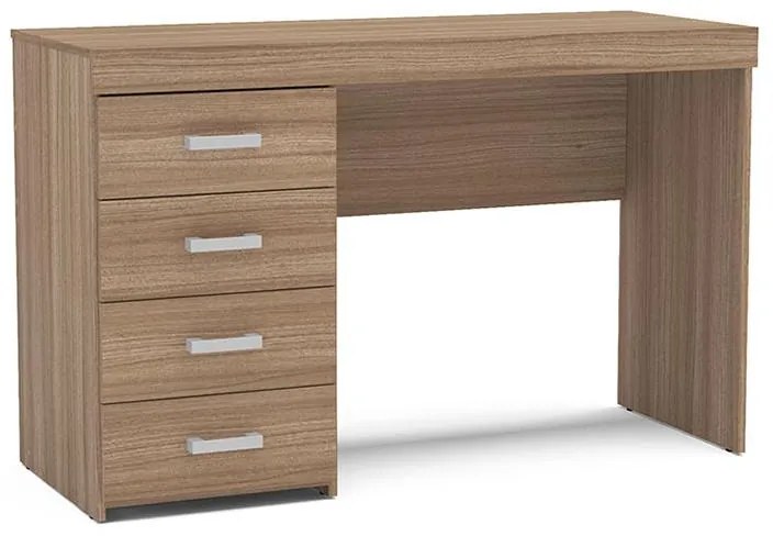 Mesa Escritório Computador Malta 1,20m 4 Gavetas - Castanho