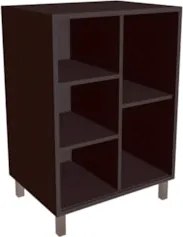 Gabinete de Banheiro 60cm Para Cuba 1 Porta Malu Grafite F10 - Mpozena