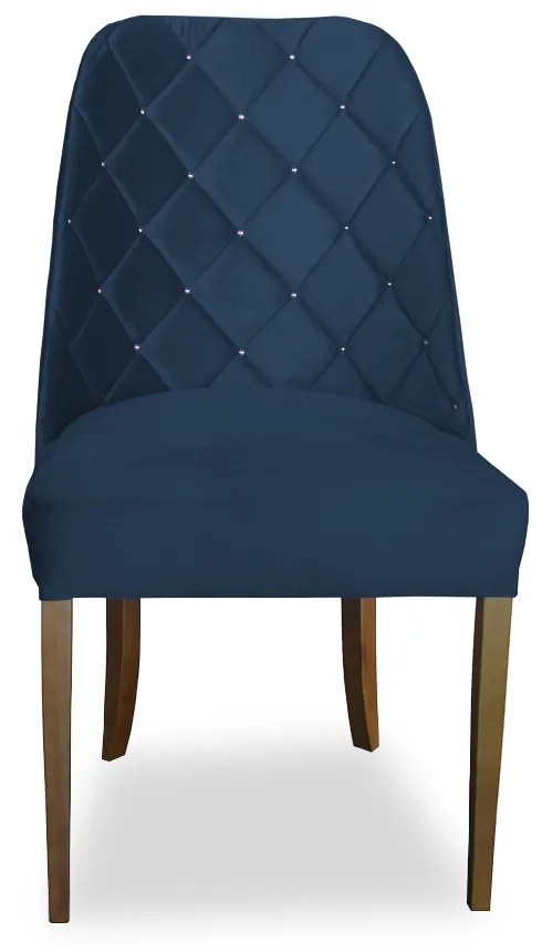 Cadeira de Jantar Dublin Suede Azul Marinho