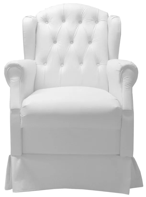 Poltrona Baby Amamentação Balanço Courino Branco