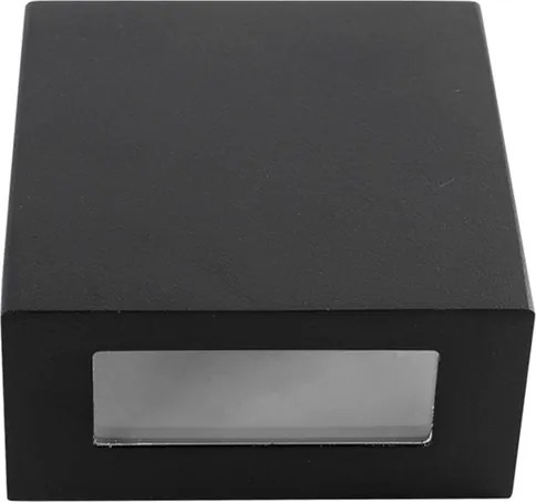 Arandela Led Aluminio Vidro 12W 2700K 127V - PRETO