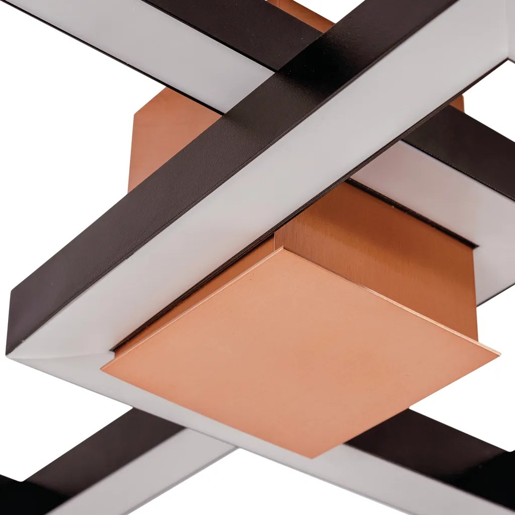Plafon Mira 54X55Cm Led 57,2W Bivolt | Usina 19271/55 (FN-F - Fendi Fosco, 4000k)