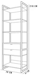 Guarda Roupa Closet 2 Gavetas Indy F02 Nature Texturizado - Mpozenato